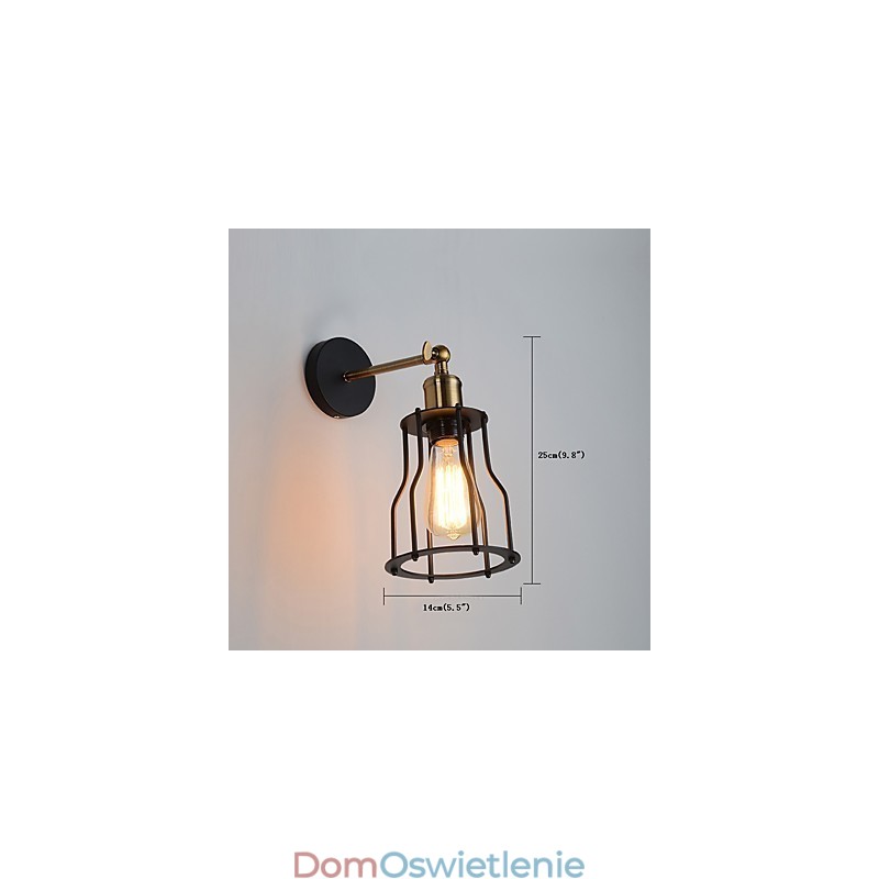 Loft vintage Kinkiety Industrial Edison Moda Prostota Kinkiety Metalowa podstawa Cap