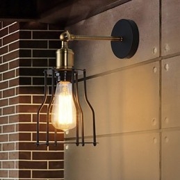 Loft vintage Kinkiety Industrial Edison Moda Prostota Kinkiety Metalowa podstawa Cap
