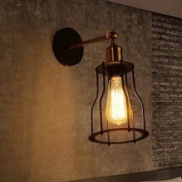 Loft vintage Kinkiety Industrial Edison Moda Prostota Kinkiety Metalowa podstawa Cap