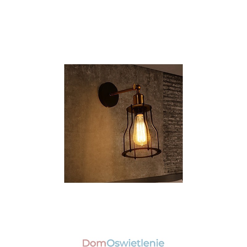 Loft vintage Kinkiety Industrial Edison Moda Prostota Kinkiety Metalowa podstawa Cap