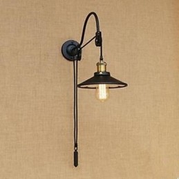 Podnoszona lampa ścienna do jadalni z regulowaną długością gwintu Retro kreatywny charakter sypialniana lampa ścienna żelazo
