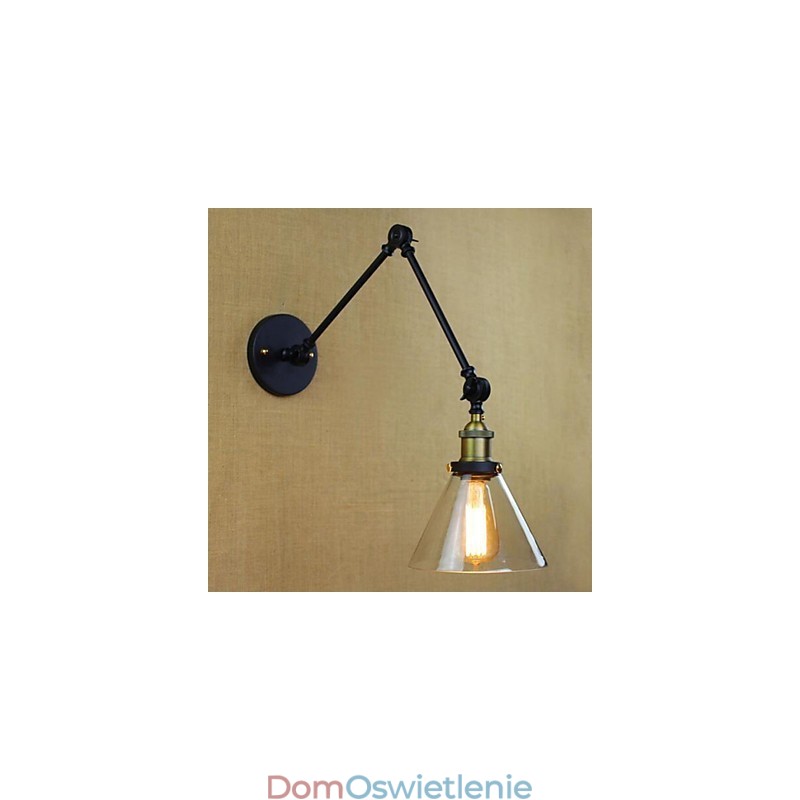 Wiejski retro galwanizowany element do miniaturowych lamp z wysięgnikiem do ochrony oczu