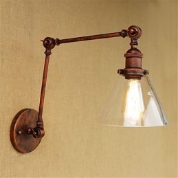 Wiejski retro galwanizowany element do miniaturowych lamp z wysięgnikiem do ochrony oczu