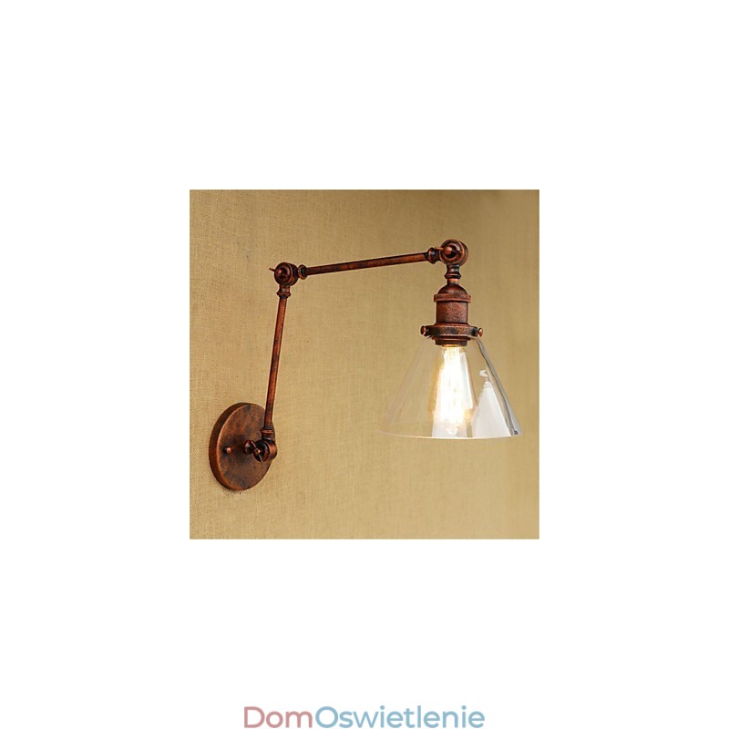 Wiejski retro galwanizowany element do miniaturowych lamp z wysięgnikiem do ochrony oczu