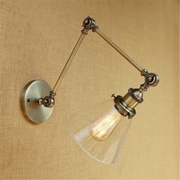 Wiejski retro galwanizowany element do miniaturowych lamp z wysięgnikiem do ochrony oczu