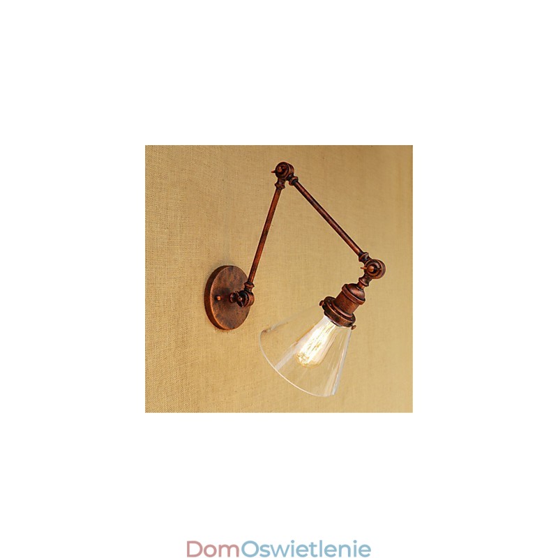 Wiejski retro galwanizowany element do miniaturowych lamp z wysięgnikiem do ochrony oczu