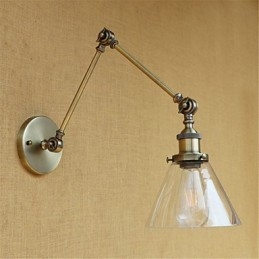 Wiejski retro galwanizowany element do miniaturowych lamp z wysięgnikiem do ochrony oczu