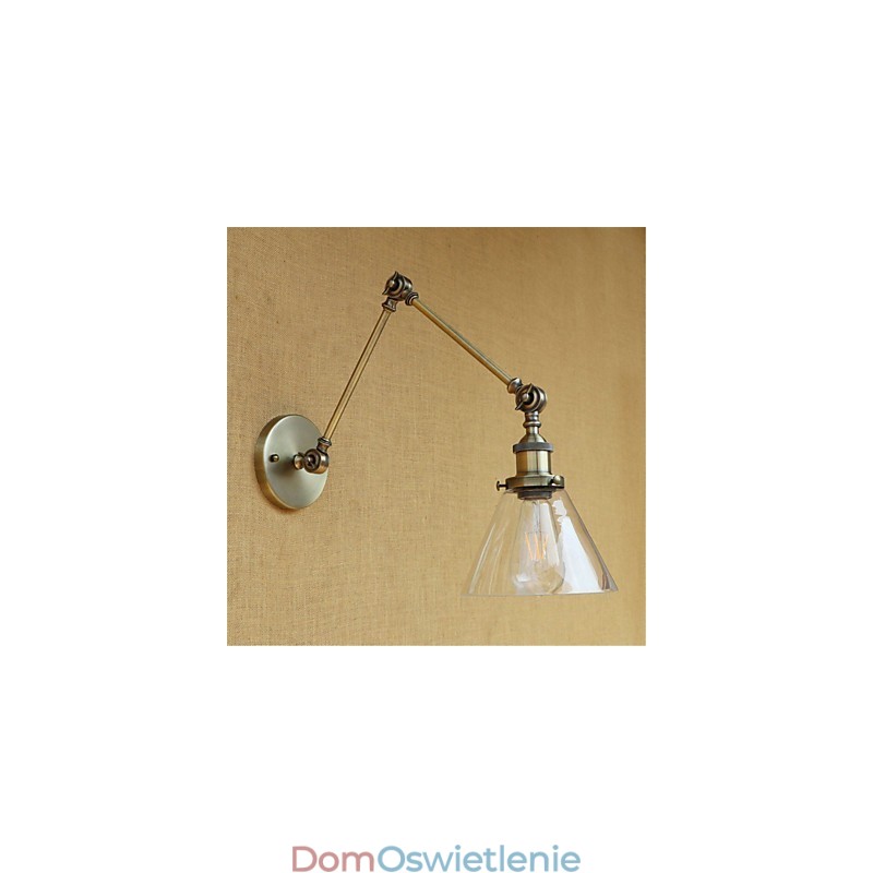 Wiejski retro galwanizowany element do miniaturowych lamp z wysięgnikiem do ochrony oczu