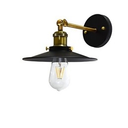 Maluj pojedynczą ścianę Żelazna lampa ścienna Głupia czarna lampa miecza świetlnego na ścianie