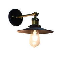 Maluj pojedynczą ścianę Żelazna lampa ścienna Głupia czarna lampa miecza świetlnego na ścianie