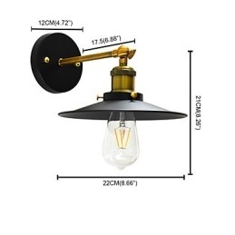 Maluj pojedynczą ścianę Żelazna lampa ścienna Głupia czarna lampa miecza świetlnego na ścianie