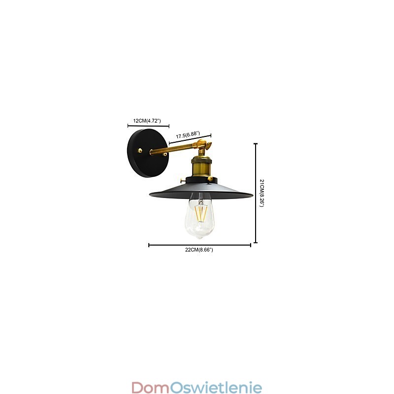 Maluj pojedynczą ścianę Żelazna lampa ścienna Głupia czarna lampa miecza świetlnego na ścianie