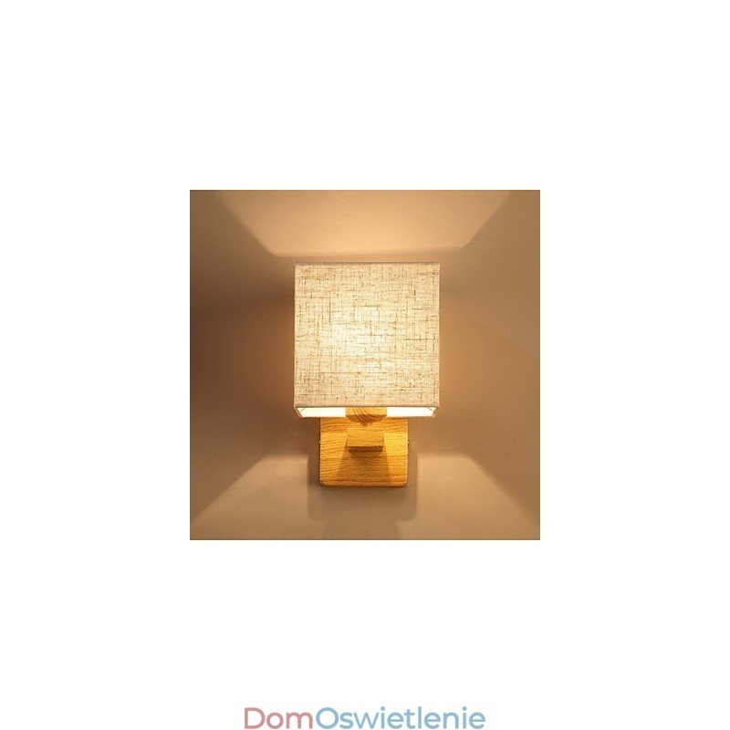 Minimalistyczna lampa stołowa z litego drewna, lampka nocna na biurko