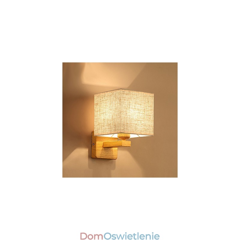 Minimalistyczna lampa stołowa z litego drewna, lampka nocna na biurko