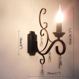 Kryształowa lampa świecowa Żelazo Kreatywna osobowość Korytarz Dekoracja schodów Lampka nocna Lampa ścienna