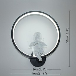 Nowoczesna lampa ścienna kreatywna osobowość lampa designerska anioł dekoracja lampa aluminiowa zintegrowana lampa ścienna korytarzowa