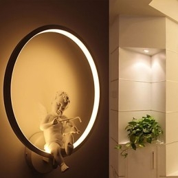 Nowoczesna lampa ścienna kreatywna osobowość lampa designerska anioł dekoracja lampa aluminiowa zintegrowana lampa ścienna korytarzowa