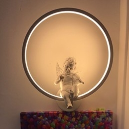 Nowoczesna lampa ścienna kreatywna osobowość lampa designerska anioł dekoracja lampa aluminiowa zintegrowana lampa ścienna korytarzowa