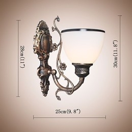 Prosta amerykańska lampa ścienna Lampa nocna Salon Dekoracyjna lampa Kute żelazo Europejski styl Kreatywna lampa ścienna