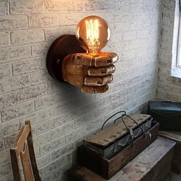 Kinkiet Loft Industrial Cafe Kinkiet z żywicy Lodge Antique Vintage Retro Malowanie Cecha dla Mini Styl Ambient Light Kinkiety Ścienne Światło