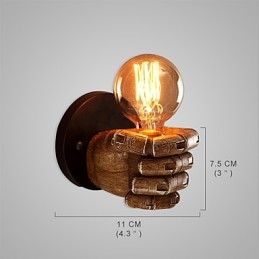 Kinkiet Loft Industrial Cafe Kinkiet z żywicy Lodge Antique Vintage Retro Malowanie Cecha dla Mini Styl Ambient Light Kinkiety Ścienne Światło
