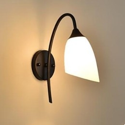 Czarna amerykańska prosta lampa do sypialni, lampa nocna, lampa ścienna do łowienia ryb