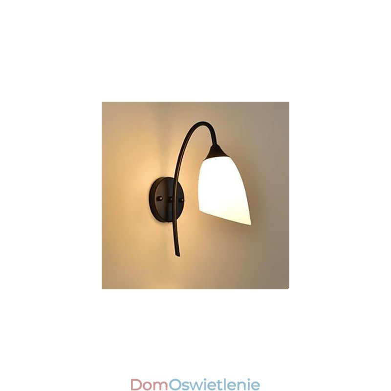 Czarna amerykańska prosta lampa do sypialni, lampa nocna, lampa ścienna do łowienia ryb