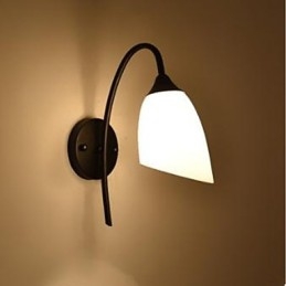 Czarna amerykańska prosta lampa do sypialni, lampa nocna, lampa ścienna do łowienia ryb