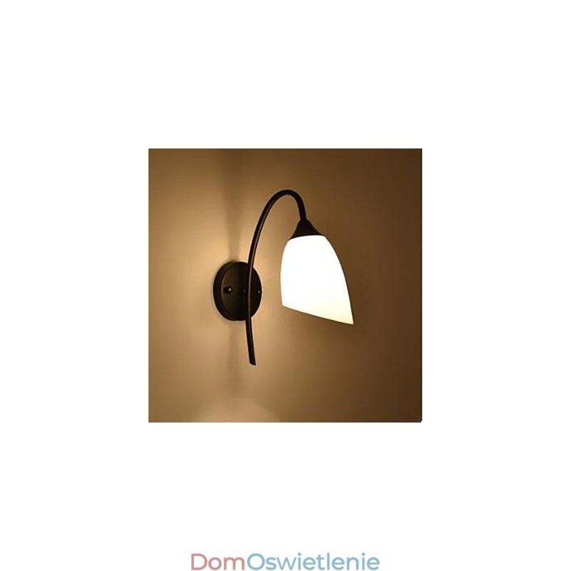 Czarna amerykańska prosta lampa do sypialni, lampa nocna, lampa ścienna do łowienia ryb
