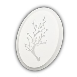 Śliwkowa rzeźbiona akrylowa lampa ścienna okrągła lampka nocna do korytarza ciepła biel AC220V