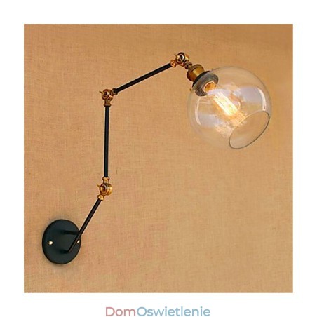 Rustykalny domek chromowany Cecha dla lampy ściennej z ramieniem obrotowym Rustykalny domek chromowany Cecha dla lampy ściennej z ramieniem obrotowym