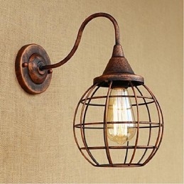 Prosta i retro kreatywna osobowość rdzawy kolor amerykańska lampa ścienna kinkiety ścienne lampa ścienna