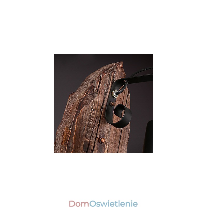 Pojedyncza głowica przemysłowa Vintage Retro drewniana metalowa malowana lampa ścienna do domu hotelowego korytarza dekoracja ścienna