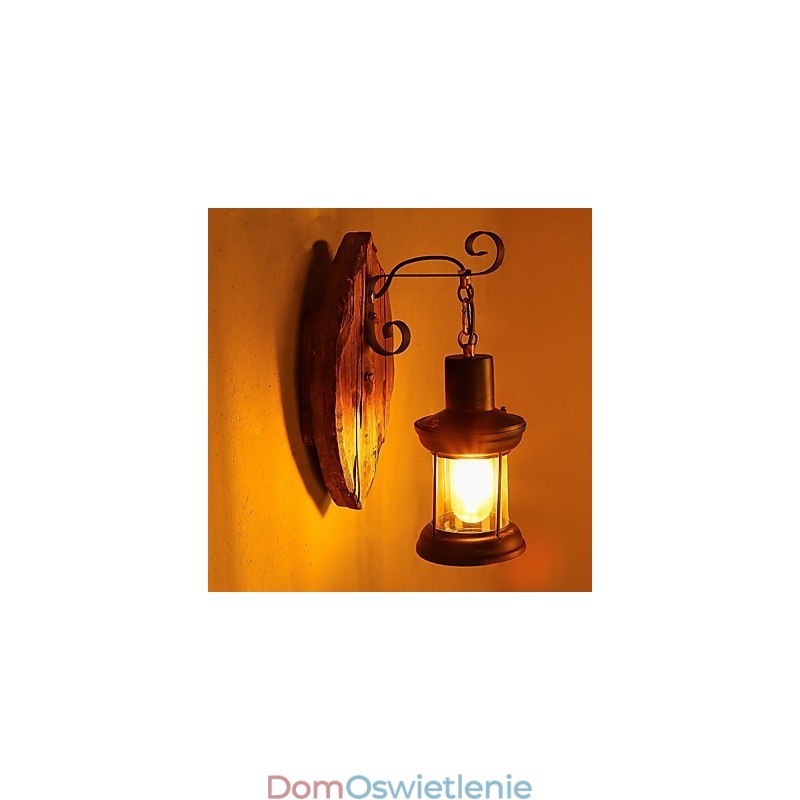 Pojedyncza głowica przemysłowa Vintage Retro drewniana metalowa malowana lampa ścienna do domu hotelowego korytarza dekoracja ścienna
