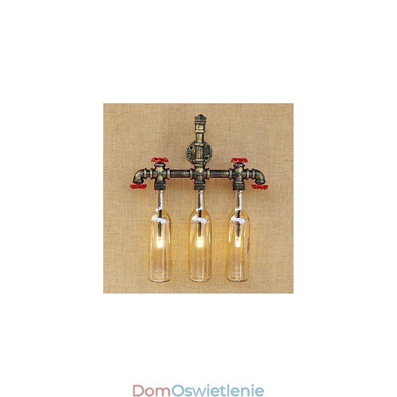 Retro Industrial Wind Switch Water Bottle Wall Lamp Wall Light Amber
