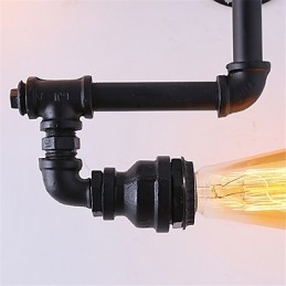 Vintage Industrial Pipe Wall Lights Black Creative Lights Restaurant Cafe Bar Decoration lighting With 3 Lights Painted Finish