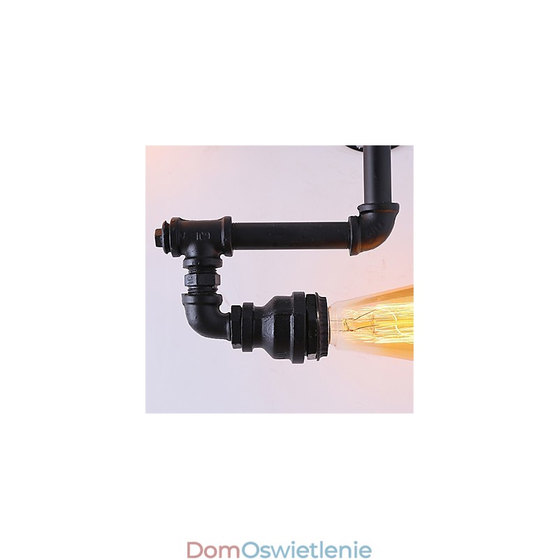 Vintage Industrial Pipe Wall Lights Black Creative Lights Restaurant Cafe Bar Decoration lighting With 3 Lights Painted Finish