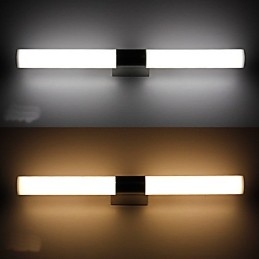 Wysokiej jakości lampa lustrzana do łazienki 85 265V ze stali nierdzewnej i akrylu, oświetlenie ścienne do makijażu