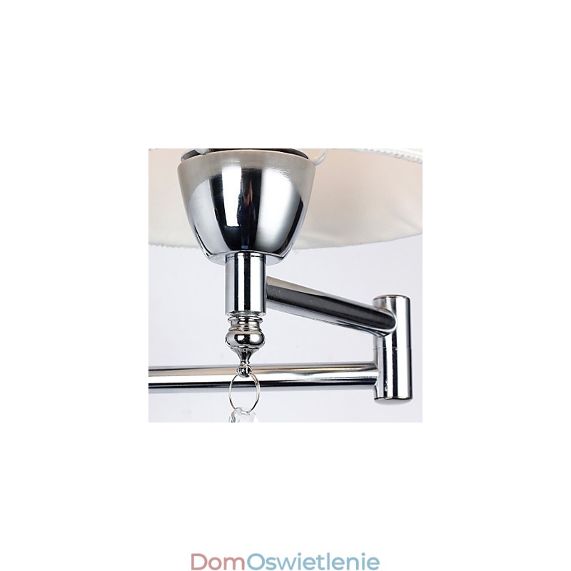 Kinkiet do sypialni Lampa do czytania Lampa z tkaniny Nowoczesna współczesna rustykalna chromowana cecha dla kryształowego ramienia obrotowego