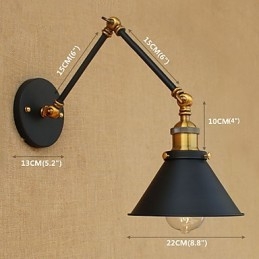Kinkiet Mosiężny Vintage Industrial Kinkiet Światło Oświetlenie domowe Dekoracja wnętrz Kinkiet