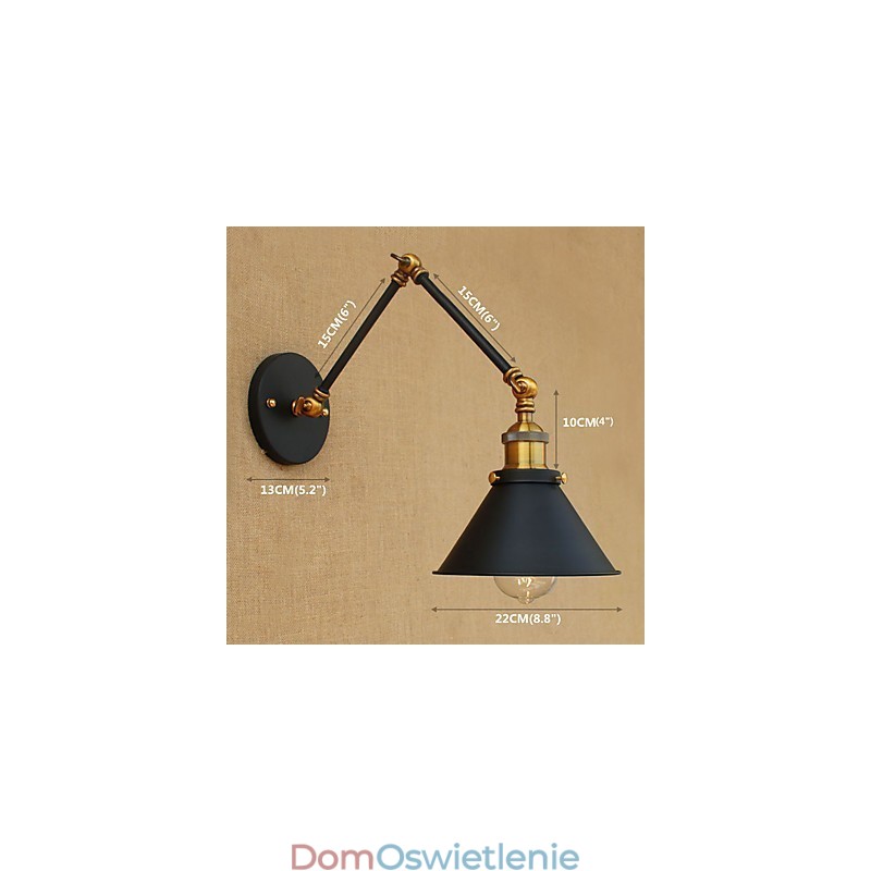 Kinkiet Mosiężny Vintage Industrial Kinkiet Światło Oświetlenie domowe Dekoracja wnętrz Kinkiet