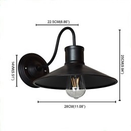 Kinkiet Kinkiety ścienne Żelazo ścienne Lampa ścienna Głupia czarna lampa miecza świetlnego na ścianie