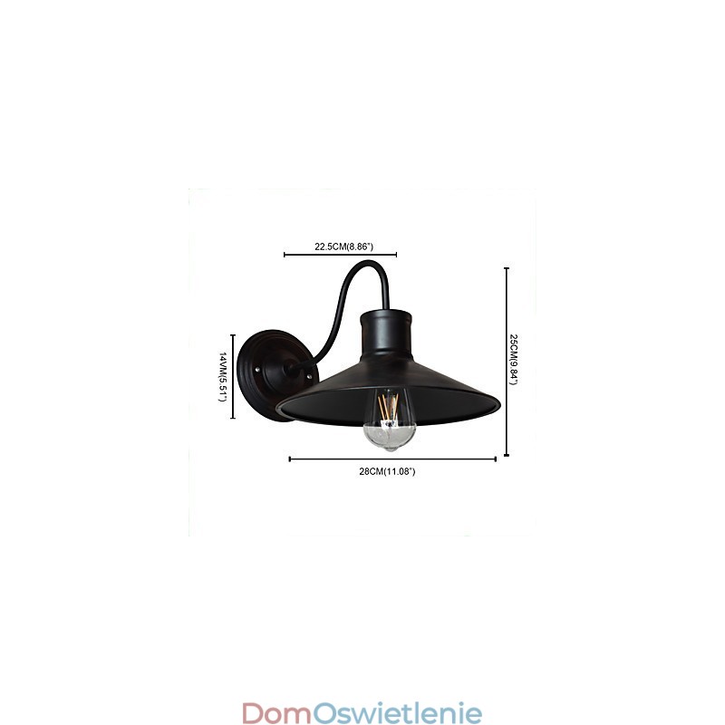 Kinkiet Kinkiety ścienne Żelazo ścienne Lampa ścienna Głupia czarna lampa miecza świetlnego na ścianie