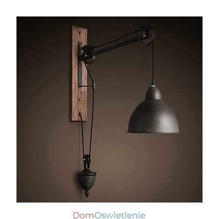 Amerykańska lampa ścienna w stylu rustykalnym, retro, kreatywna, drewniana lampa ścienna z kołem pasowym Amerykańska lampa ścienna w stylu rustykalnym, retro, kreatywna, drewniana lampa ścienna z kołem pasowym