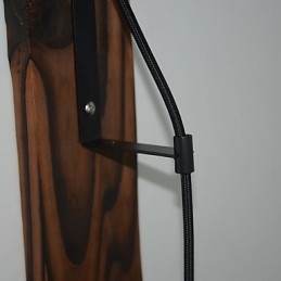 Amerykańska lampa ścienna w stylu rustykalnym, retro, kreatywna, drewniana lampa ścienna z kołem pasowym