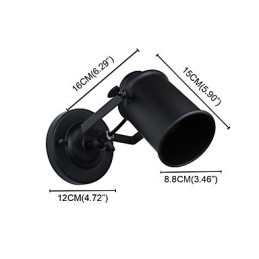 Malowana stalowa lampa ścienna Dumb Black American Coffee Decoration Retro lampa ścienna Lightsaber Lamp na ścianie