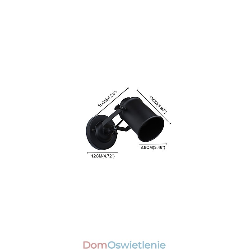 Malowana stalowa lampa ścienna Dumb Black American Coffee Decoration Retro lampa ścienna Lightsaber Lamp na ścianie