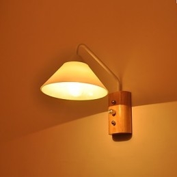 Prosta lampa ścienna, lampka nocna, biurko z kloszem szklanym i litego drewna do sypialni, komody, salonu, pokoju dziecięcego, akademika, stolika kawowego, biblioteczki