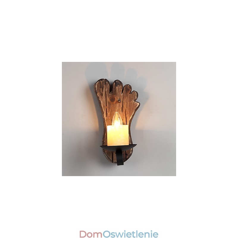 Pojedyncza głowica przemysłowa Vintage Retro drewniana metalowa malowana lampa ścienna do domu hotelowego korytarza dekoracja ścienna