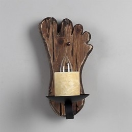 Pojedyncza głowica przemysłowa Vintage Retro drewniana metalowa malowana lampa ścienna do domu hotelowego korytarza dekoracja ścienna